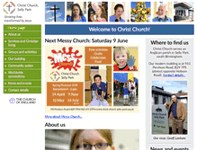 Tablet Screenshot of christ-church-selly-park.org.uk